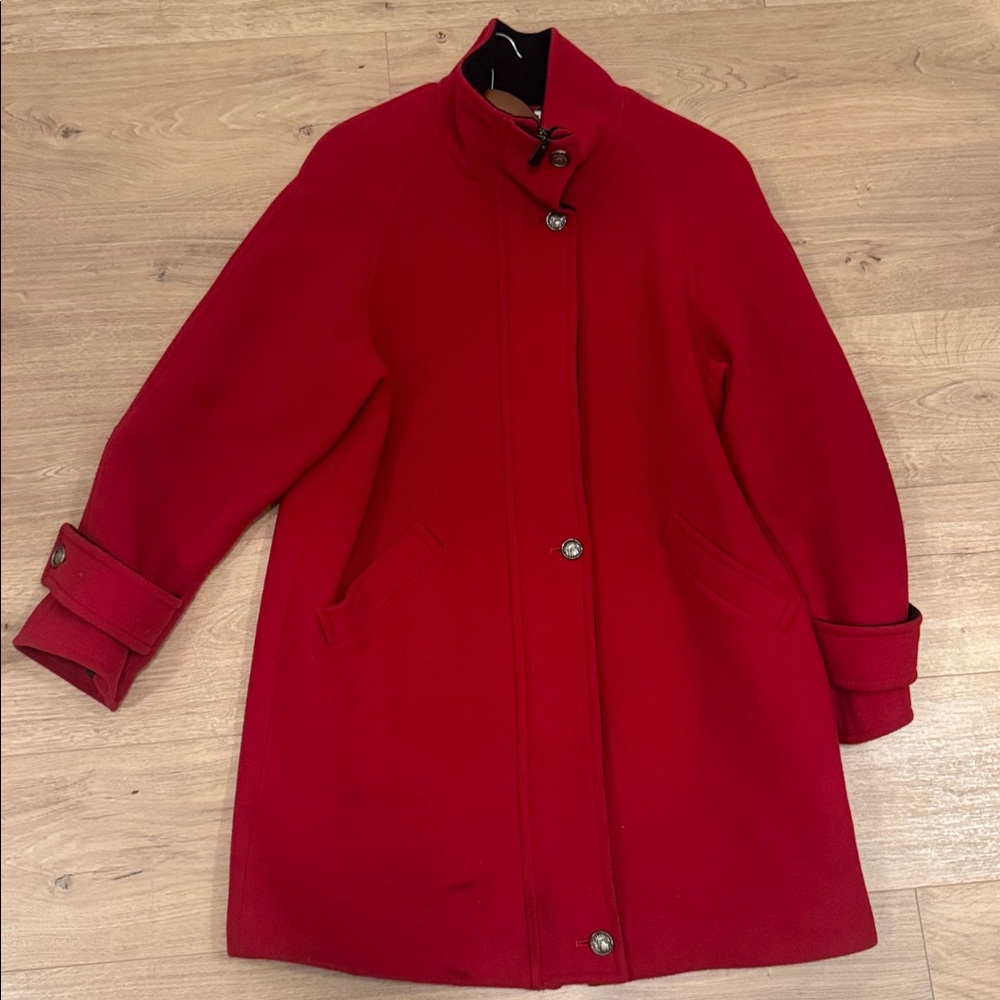 James,  Women's Vintage Red Pea Coat